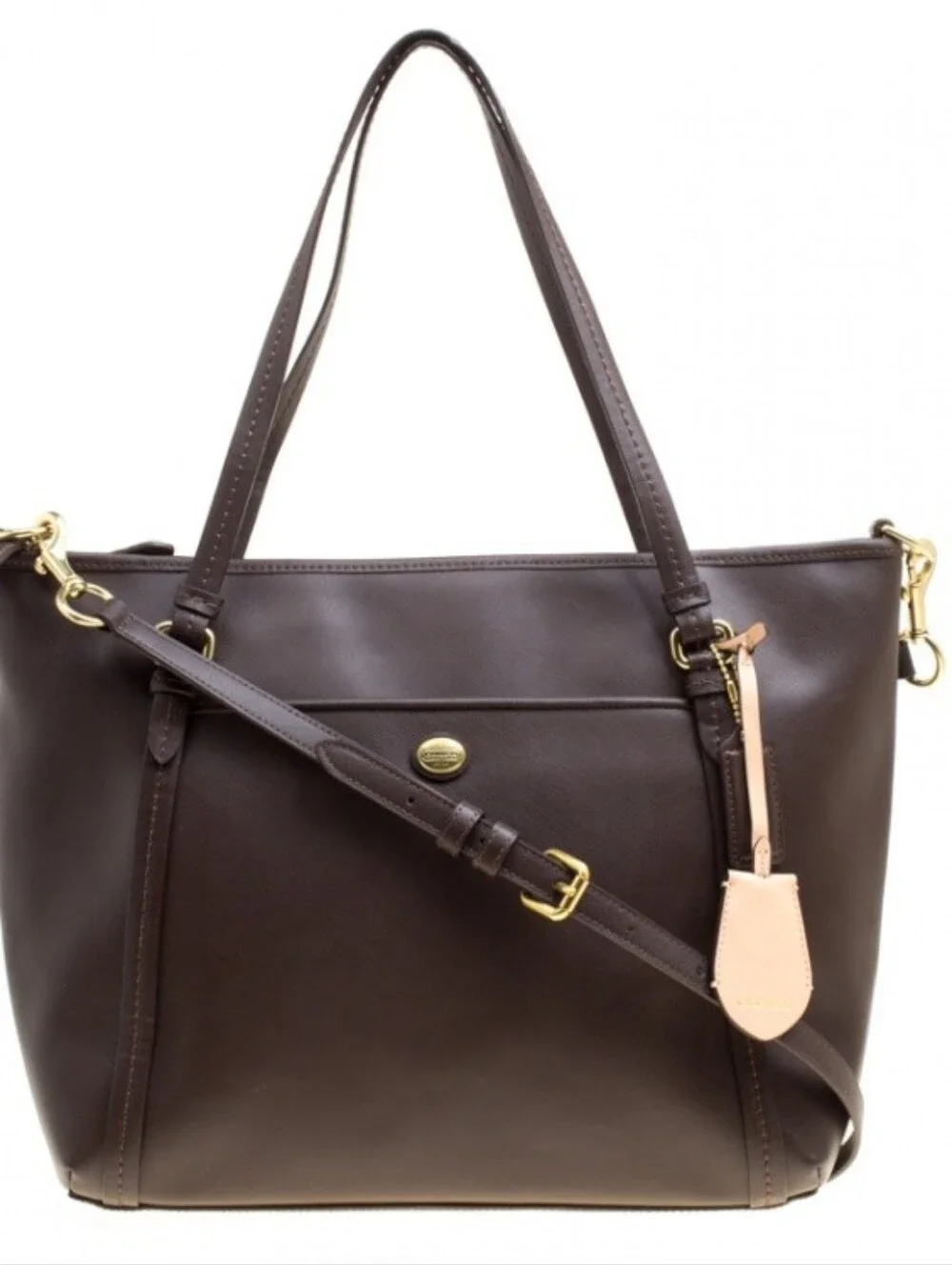 COACH PEYTON leather Tote. Chocolate Brown. Never Used